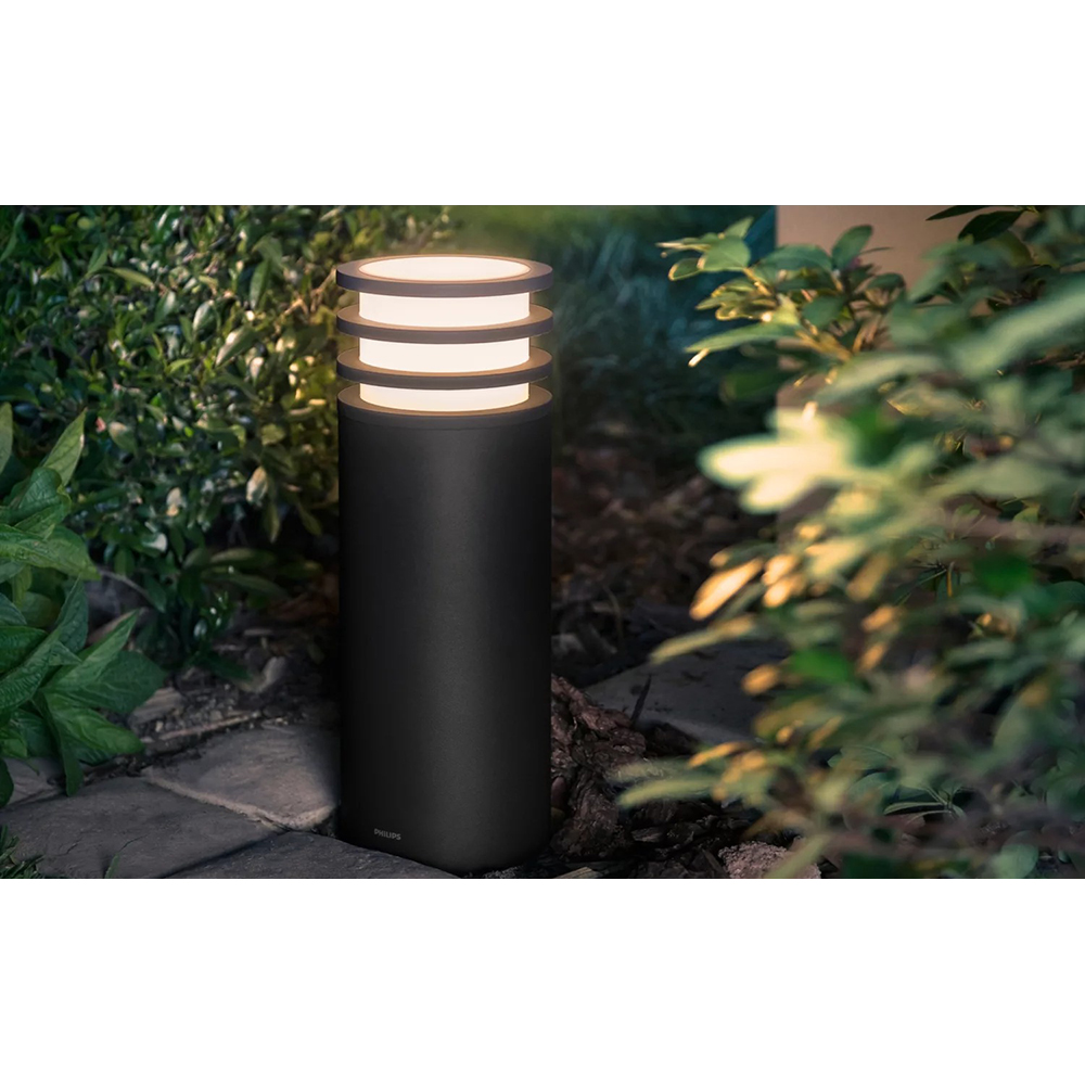 Stalp LED PHILIPS HUE 8718696166055, 9W, 806lm, IP44, antracit