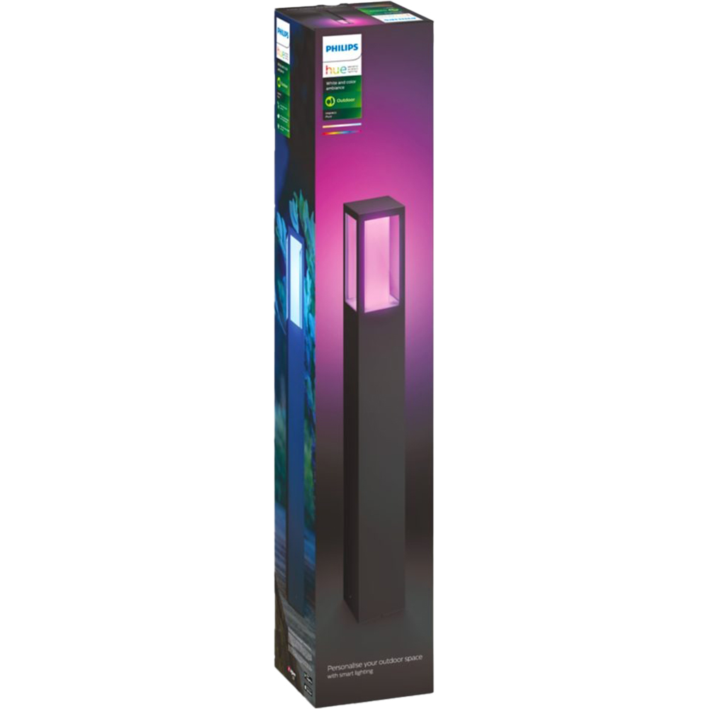Stalp LED PHILIPS HUE 8718696170519, 15.8W, 1180lm, IP44, negru
