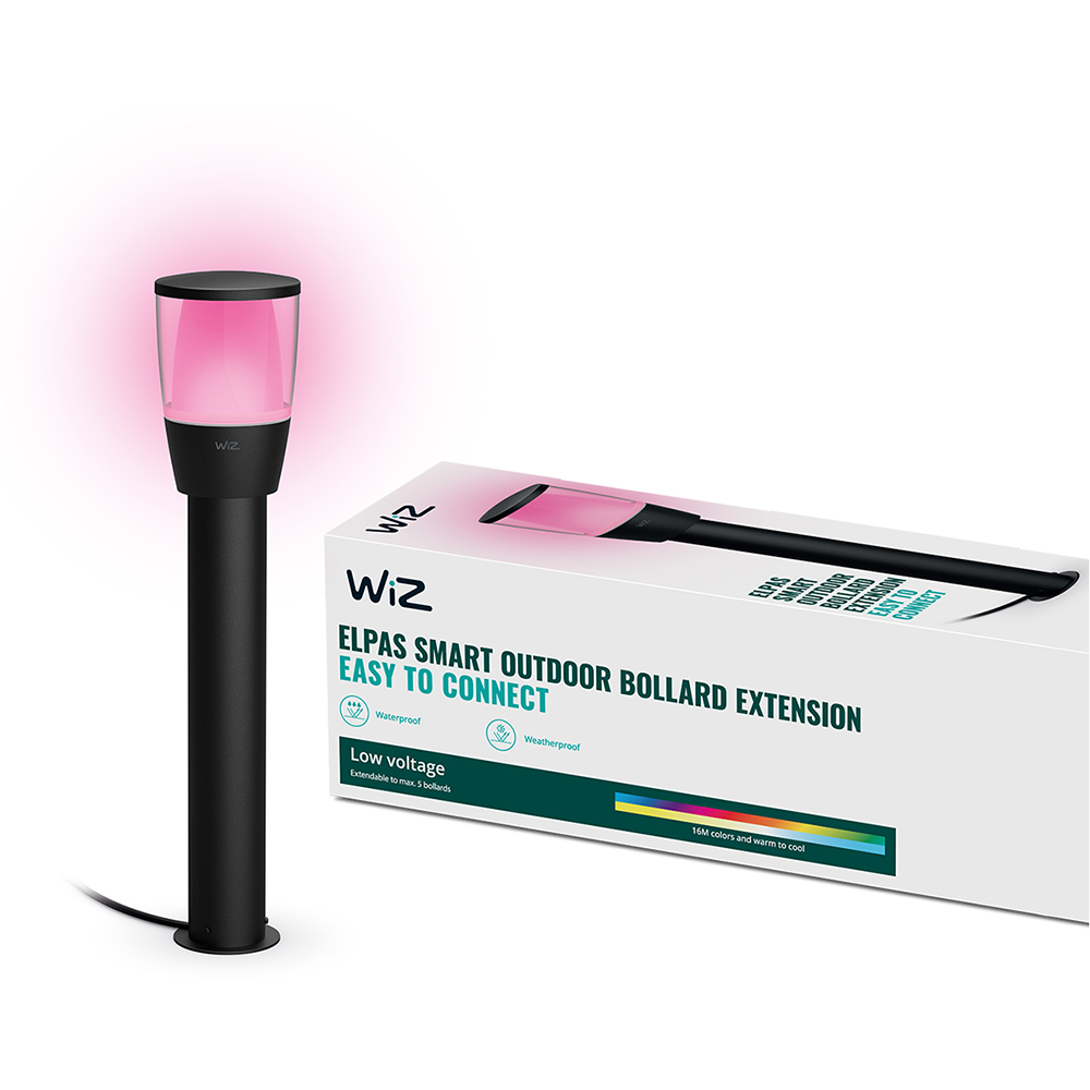 Extensie stalp iluminat smart WIZ Connected, 3.6W, 400lm, IP65, negru