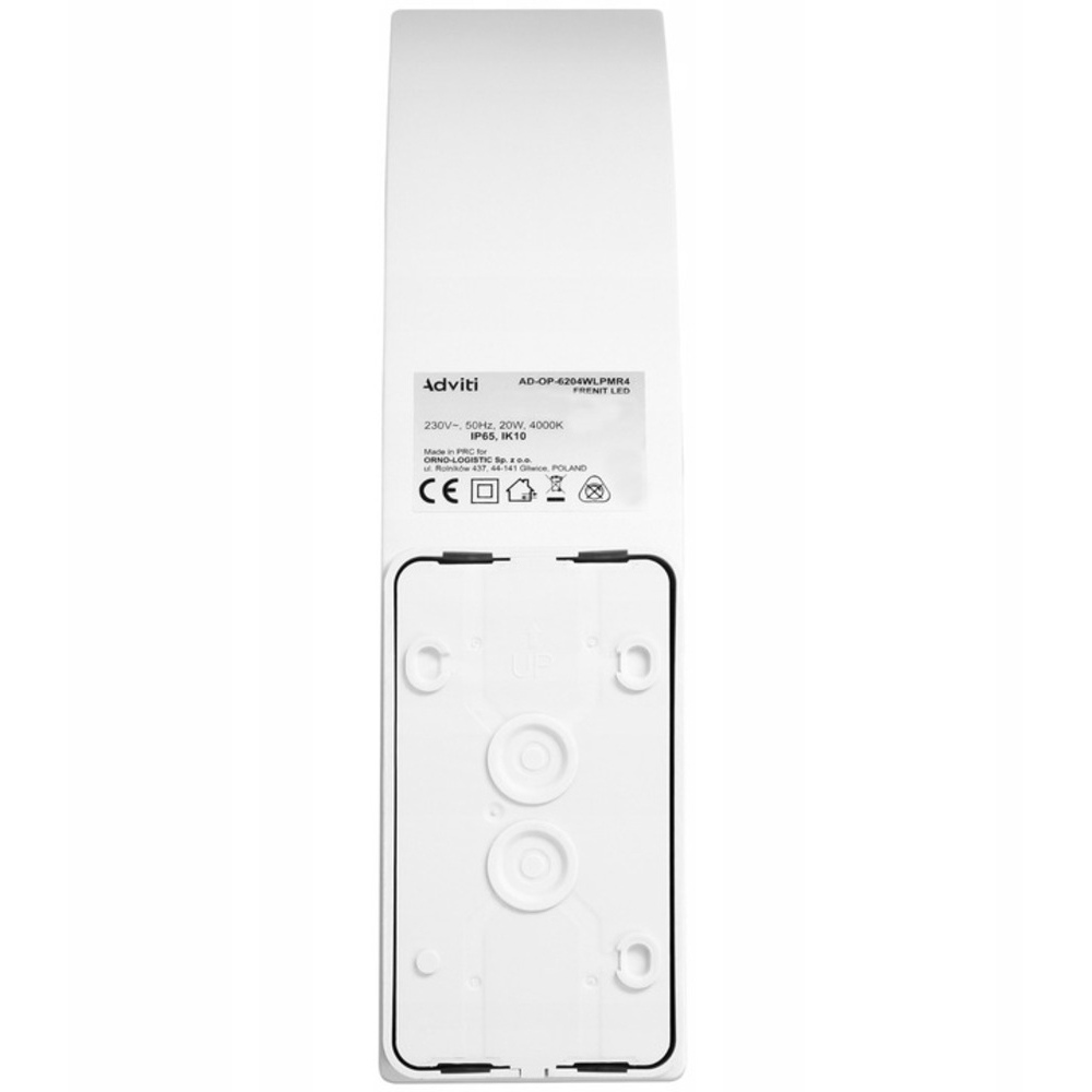 Aplica de exterior ADVITI AD-OP-6204WLPM4, LED, 20W, 2000lm, Alb