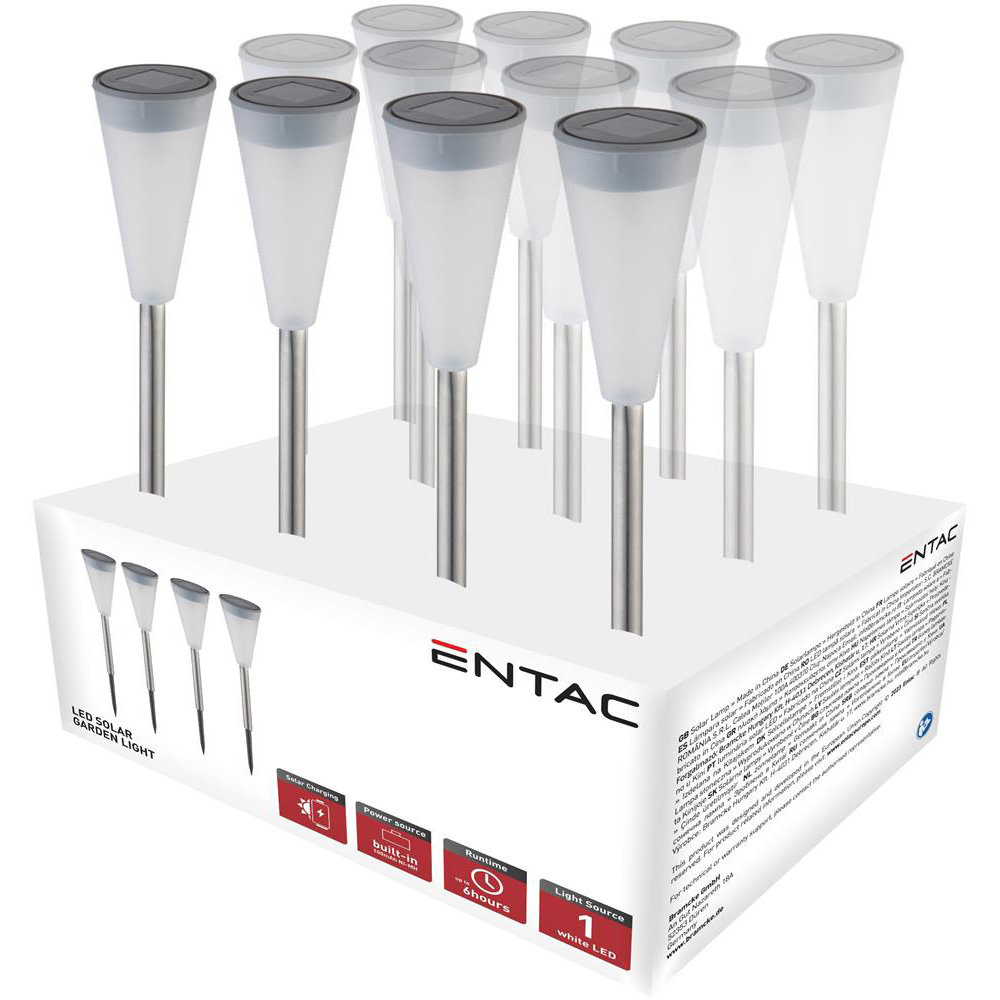 Lampa solara ENTAC, 0.5W, IP44, alb