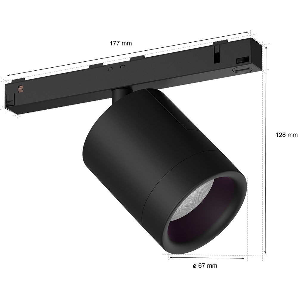 Spot LED Smart PHILIPS Hue Perifo, 5.3W, 490lm, Wi-Fi, negru