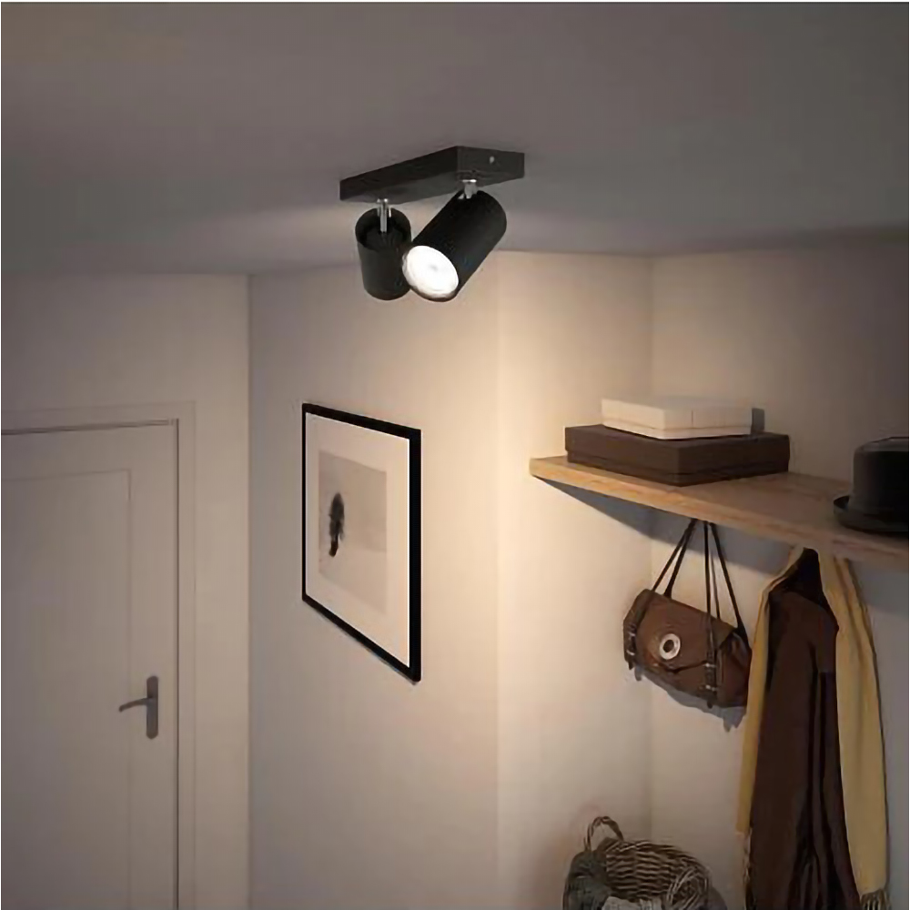 Spot PHILIPS myLiving Kosipo 8718696164907, 2 x 5.5W, negru 