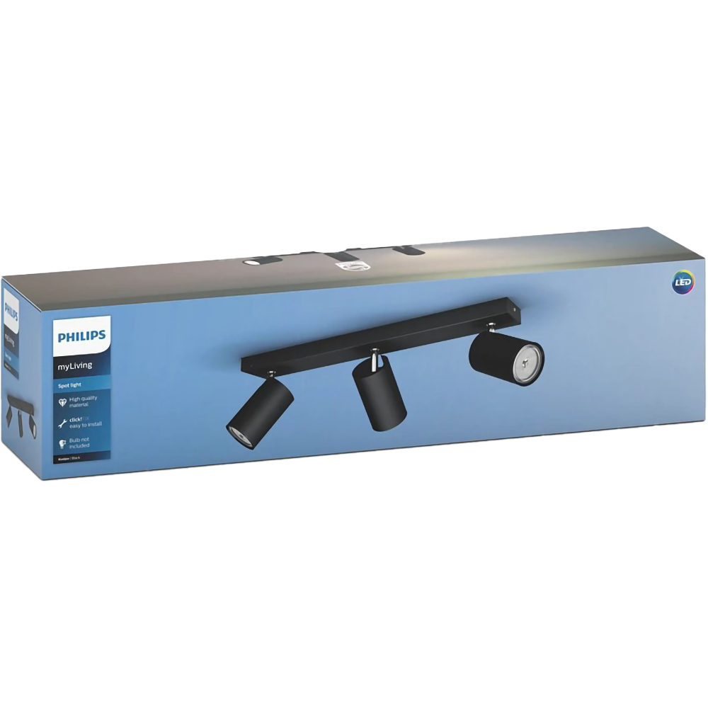 Spot PHILIPS myLiving Kosipo 8718696164921, 3 x 5.5W, negru 