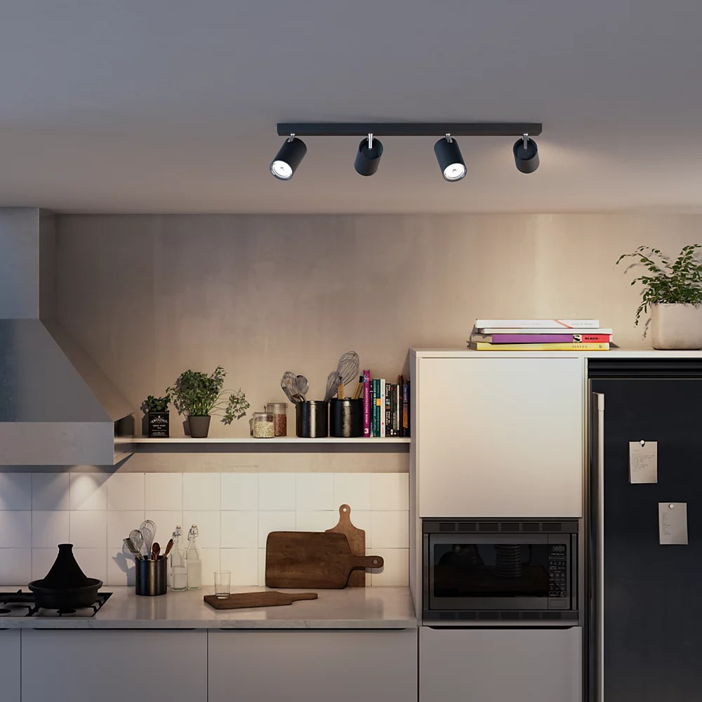 Spot PHILIPS myLiving Kosipo 8718696164945, 4 x 5.5W, negru