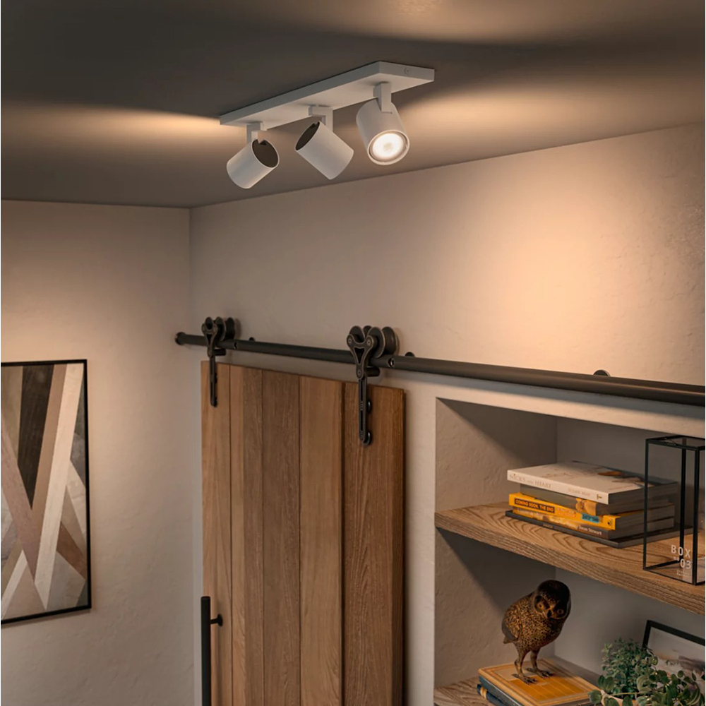 Proiector LED LED RGB PHILIPS HUE 8719514338388, 3 x 5W, 1050lm, Wi-Fi, Alb
