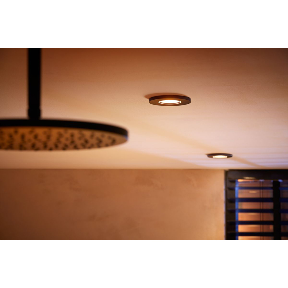 Spot LED smart PHILIPS HUE Xamento 8720169320833, 4.2W, 400lm, IP44, RGB, negru