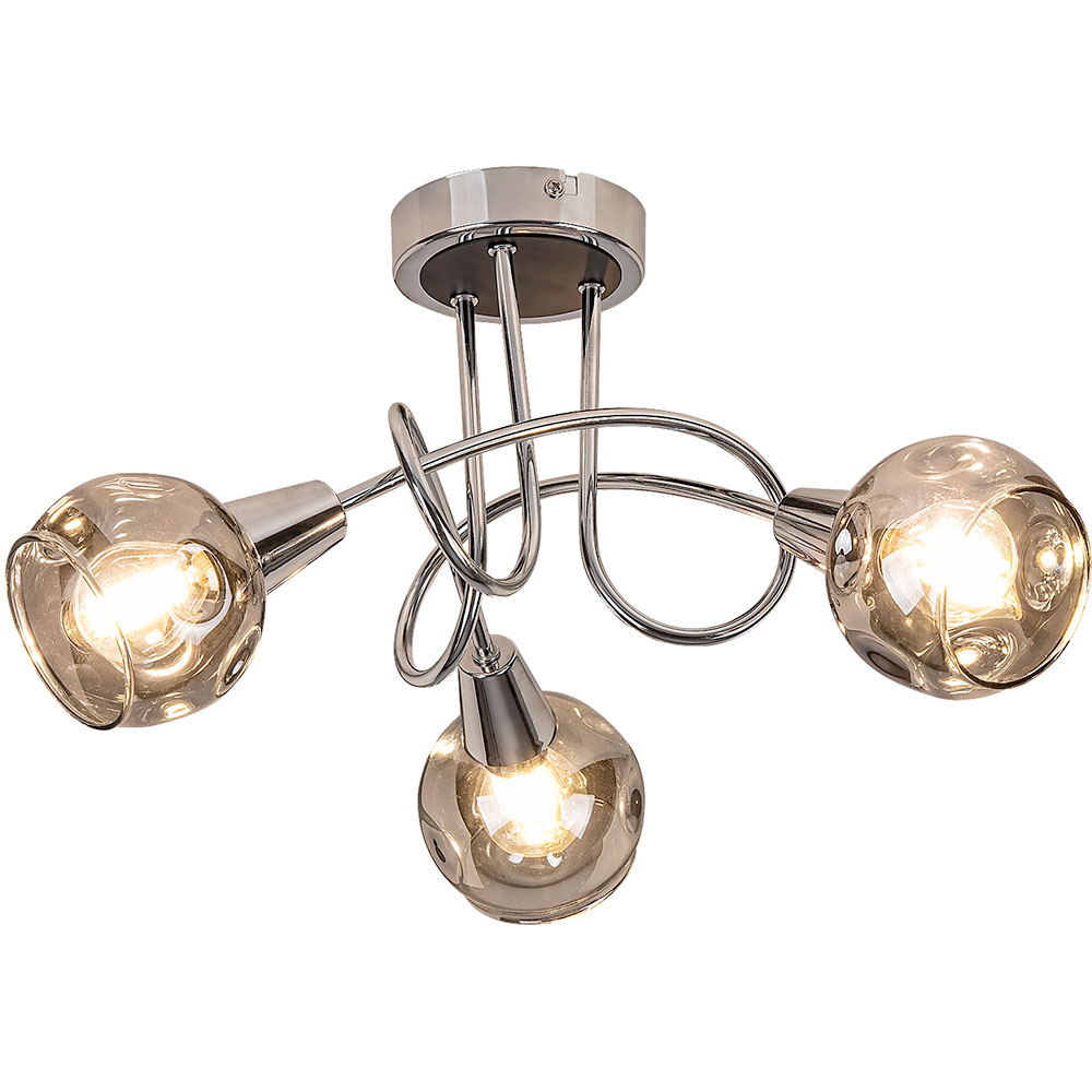 Plafoniera RABALUX Tamara, 40W, E14, IP20, Argintiu