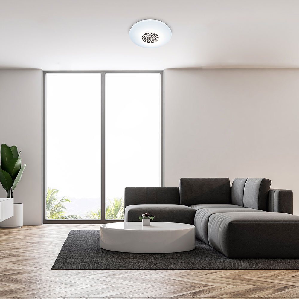 Plafoniera RABALUX Ophelia,  24W, LED, IP20, Argintiu