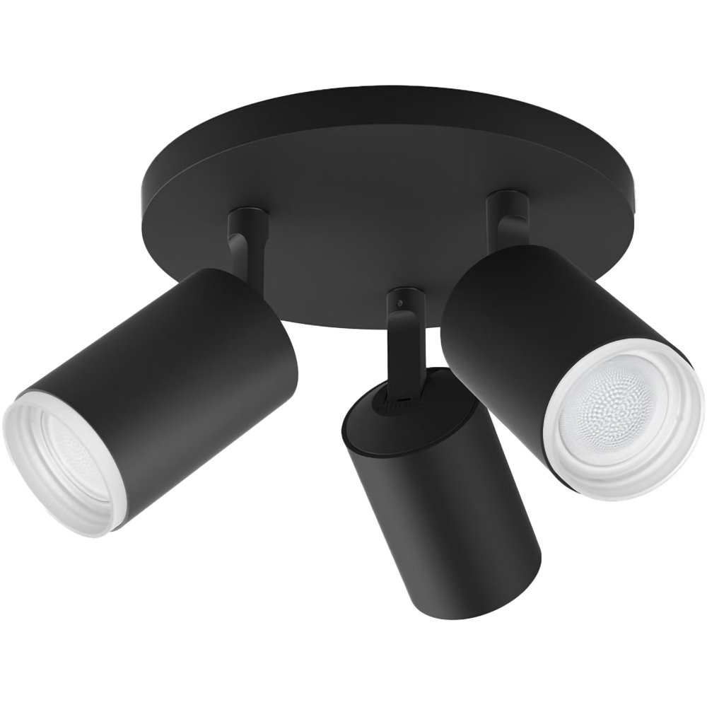 Proiector LED LED RGB PHILIPS HUE 8718696171547, 3 x 5.7W, 1050lm, Wi-Fi, Negru