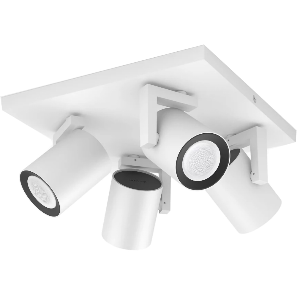 Proiector LED LED RGB PHILIPS HUE 8718696171608, 4 x 5.7W, 1400lm, Wi-Fi, Alb