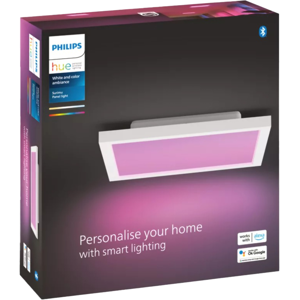 Panou LED RGB PHILIPS HUE 8720169159136, 25W, 1760lm, Wi-Fi, Alb