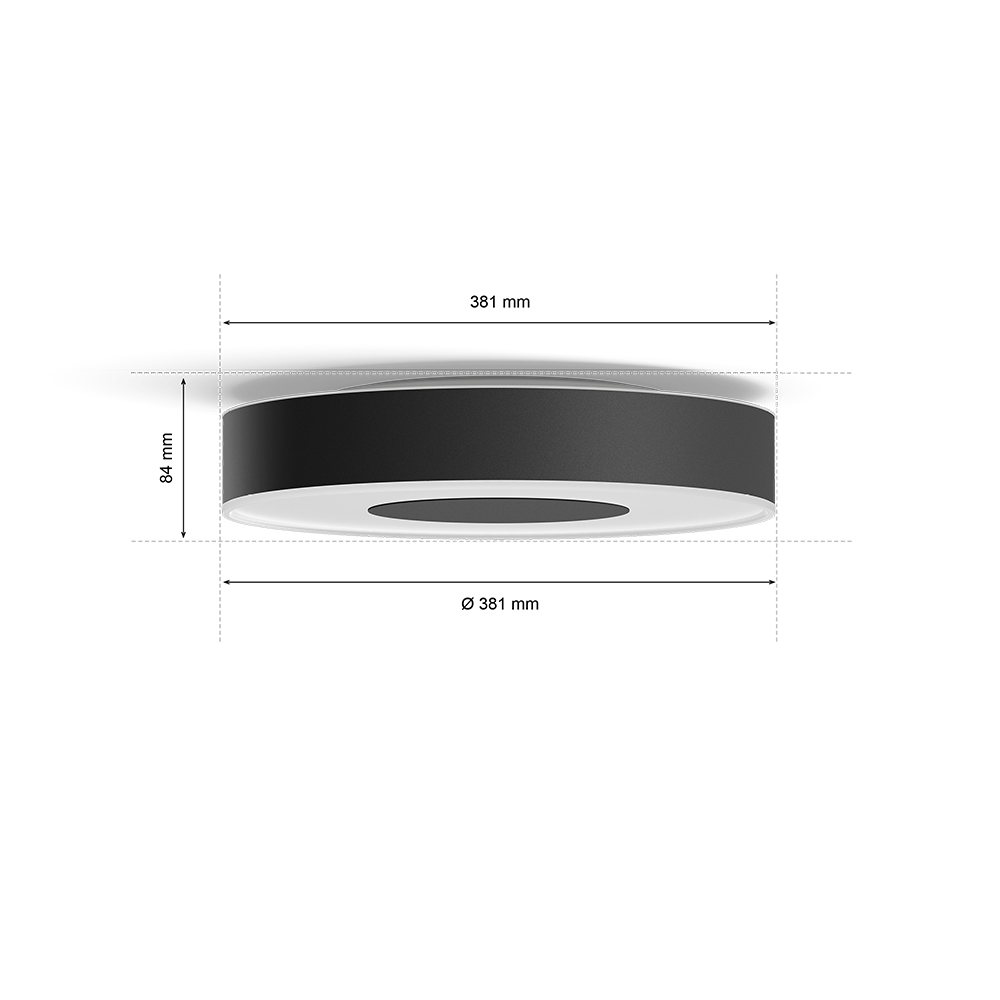 Plafoniera LED Smart PHILIPS Hue Infuse, 33.5W, 2350lm, Wi-Fi, negru