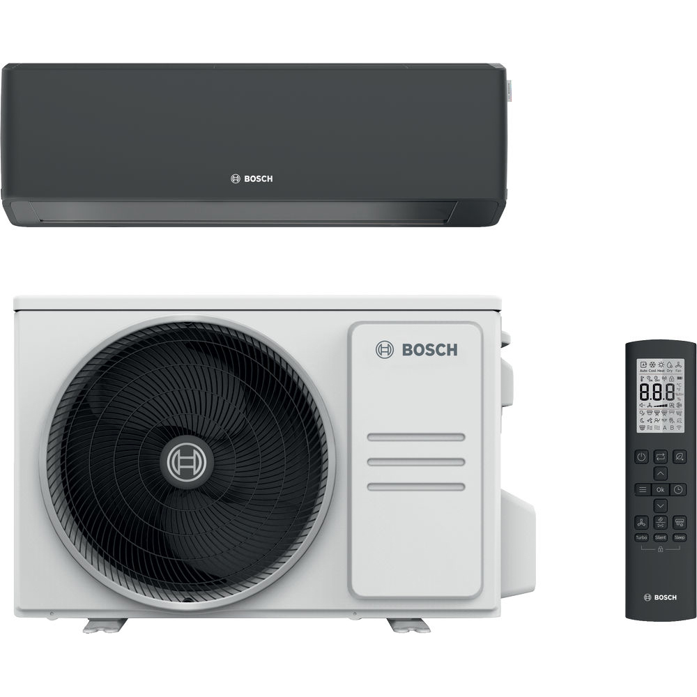 Aer conditionat BOSCH Climate 7000I, 18000 BTU, A+++/A+++, Inverter, Functie Incalzire, Wi-Fi, negru