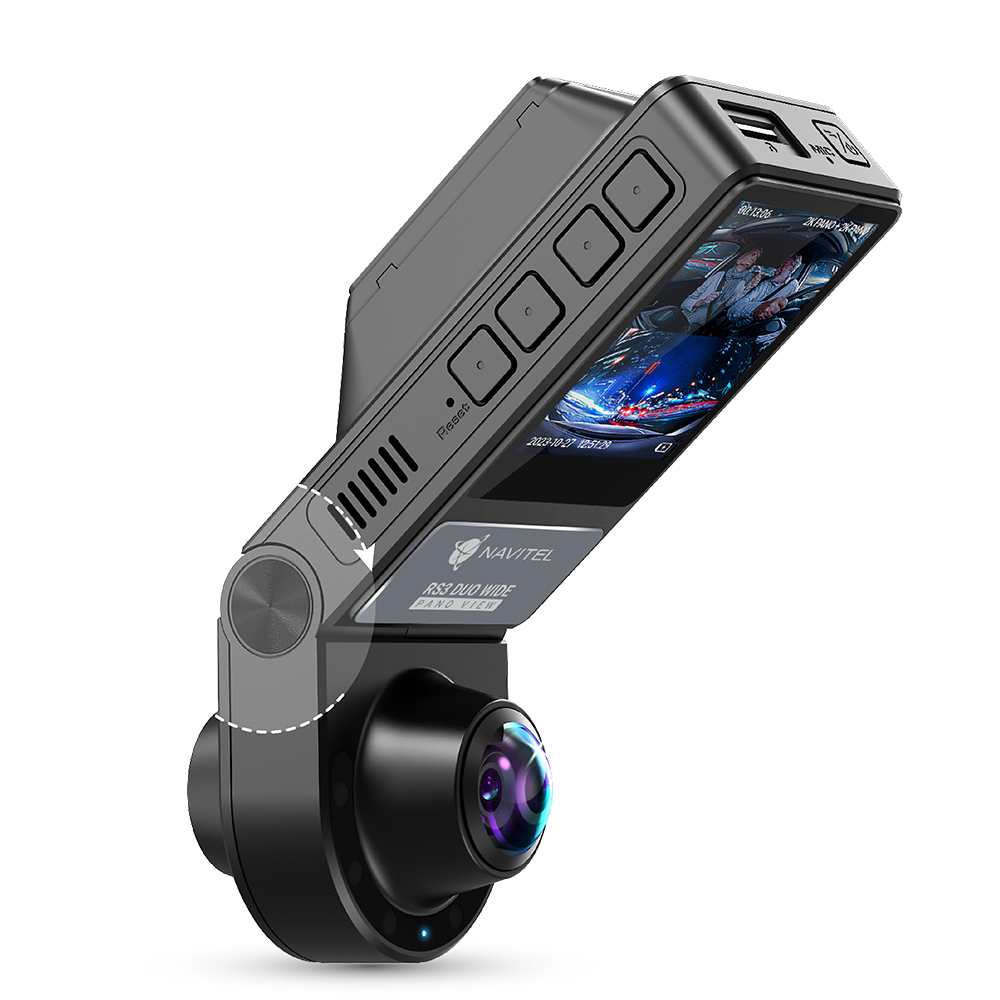 Camera auto duala DVR NAVITEL RS3, 2", 2K, G-Senzor