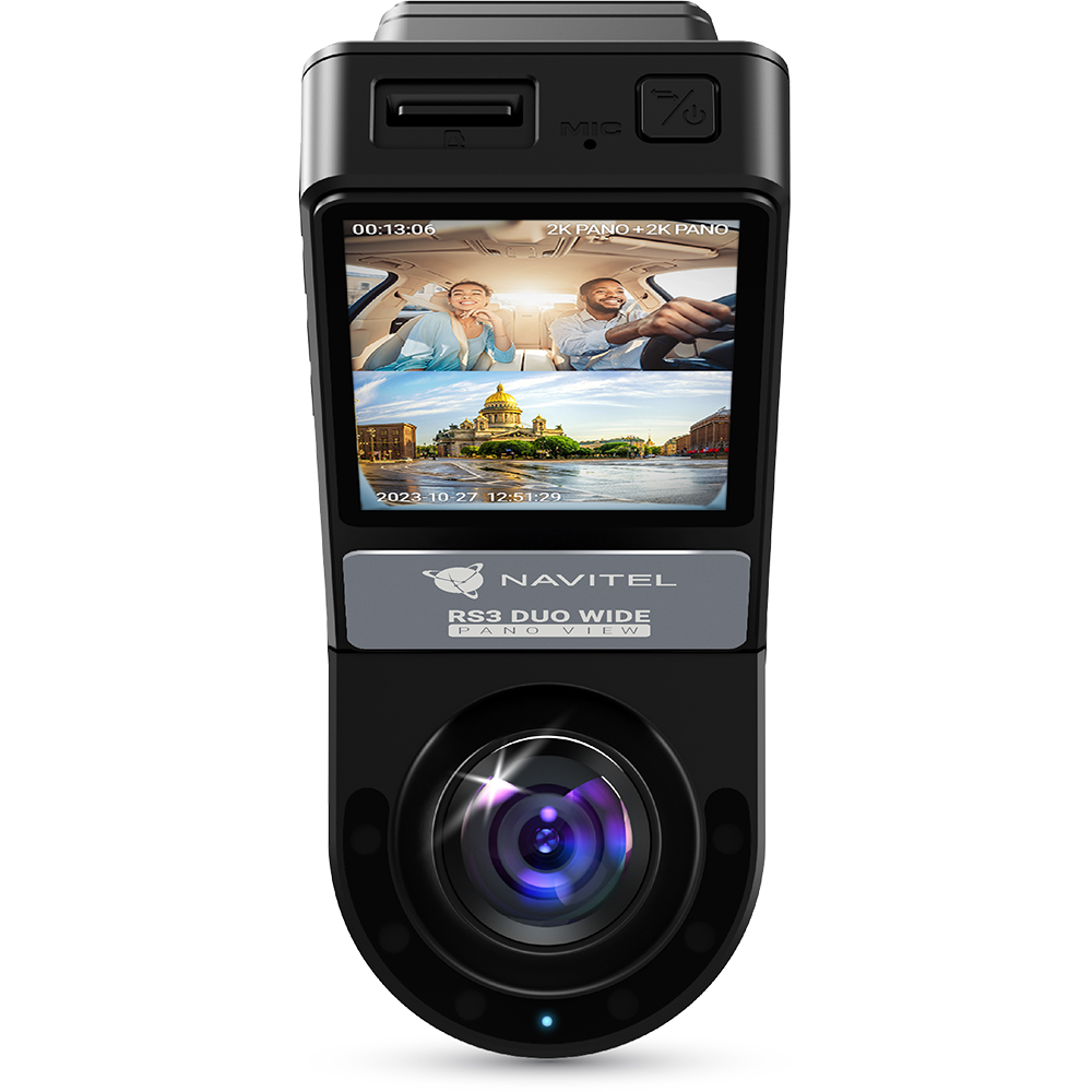 Camera auto duala DVR NAVITEL RS3, 2", 2K, G-Senzor