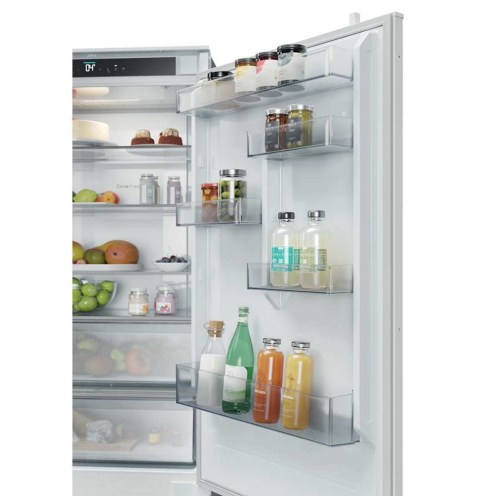 Combina frigorifica incorporabila CANDY CNBQT3719EW, Total No Frost, 382 l, H 193.5 cm, Clasa E, Wi-Fi