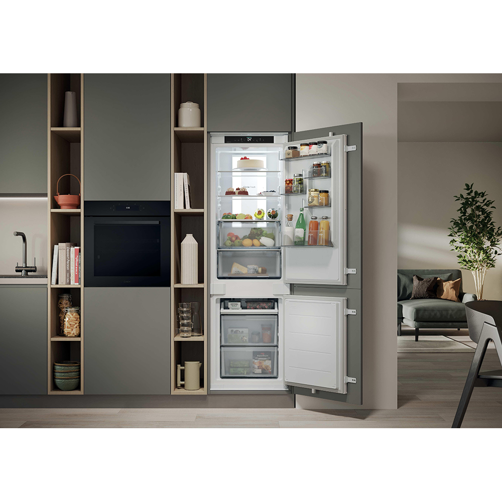 Combina frigorifica incorporabila CANDY CNBQT5518E, Total No Frost, 251 l, H 177.2 cm, Clasa E