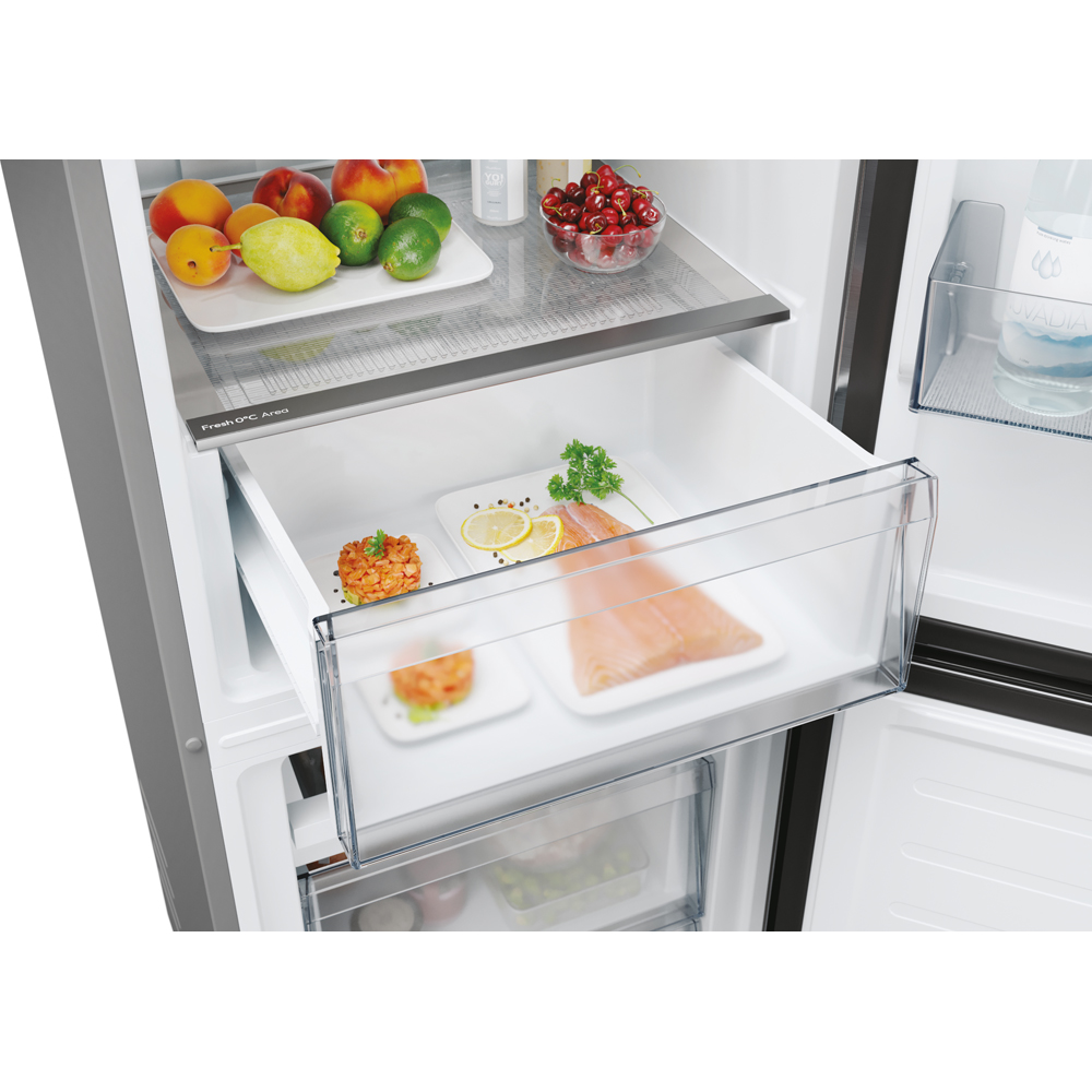 Combina frigorifica CANDY CNCQ2T518EX, No Frost, 279 l, H 182 cm, Clasa E, inox