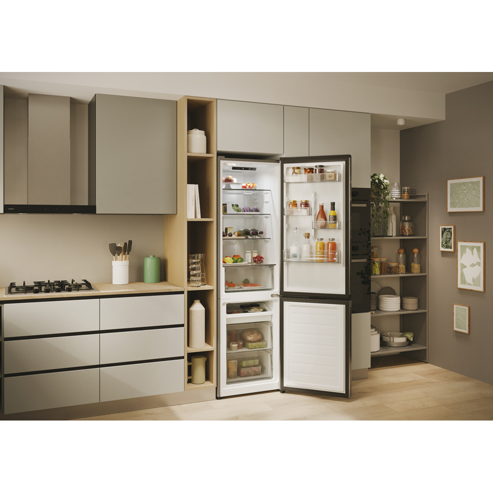 Combina frigorifica CANDY CNCQ2T518EX, No Frost, 279 l, H 182 cm, Clasa E, inox