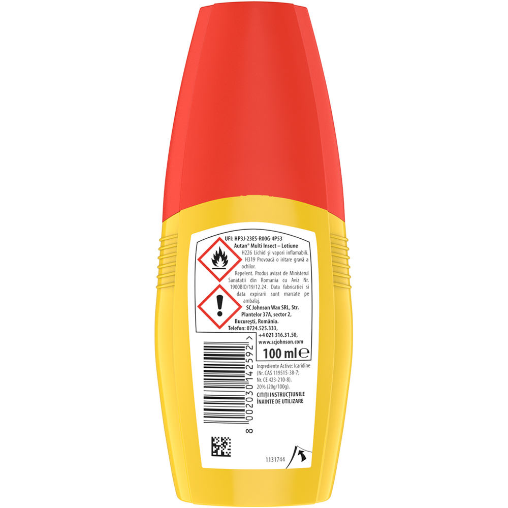 Lotiune repelenta anti-insecte AUTAN Multi-Insect, 100 ml 