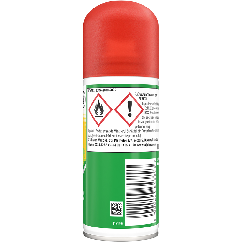Spray repelent anti-tantari AUTAN Tropical, 100 ml