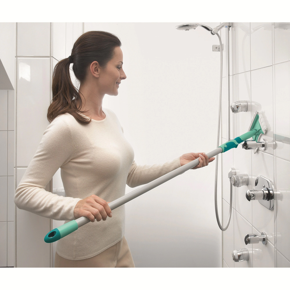 Spalator baie cu maner telescopic LEIFHEIT FlexiPad, turcoaz