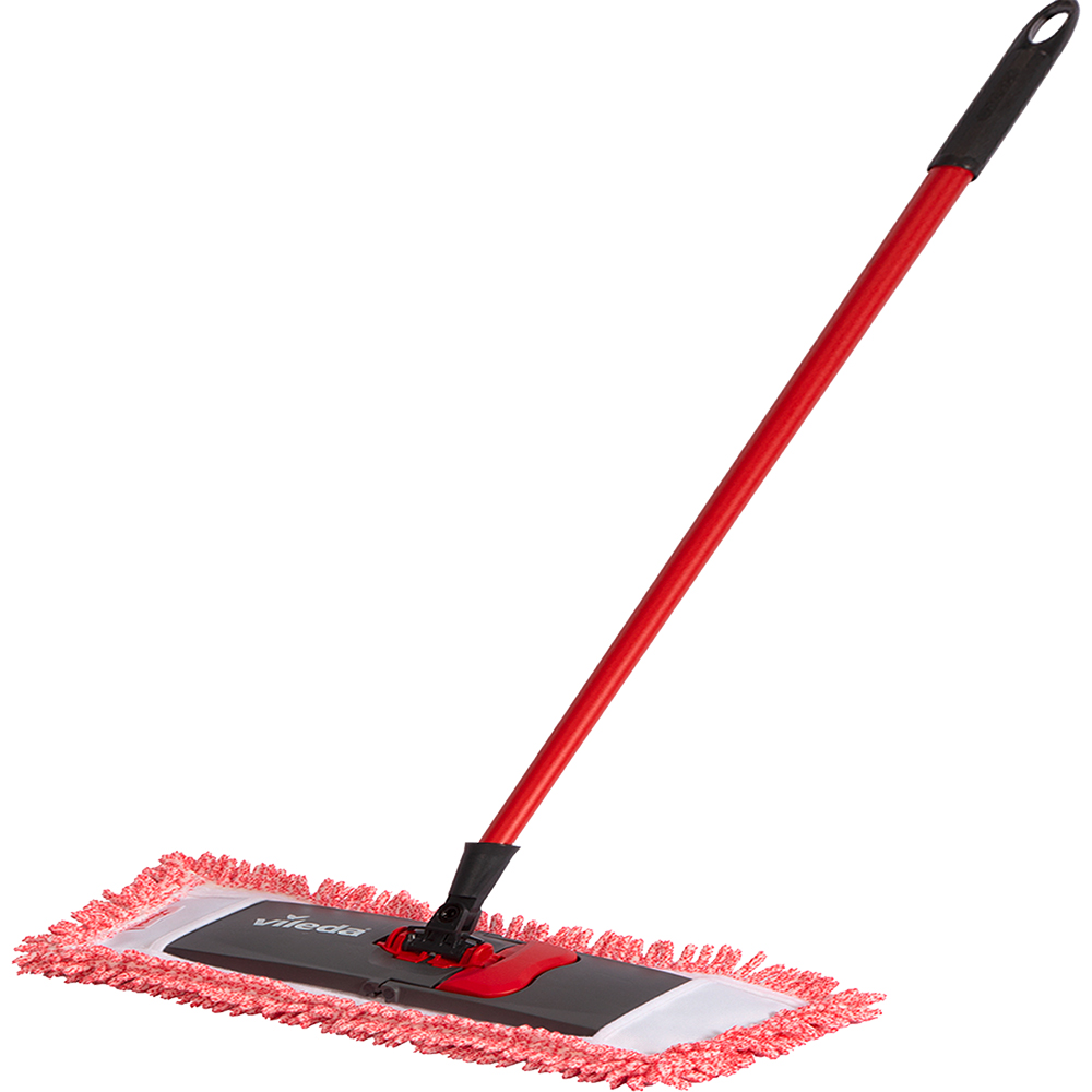 Mop plat VILEDA Pet Pro, maner extensibil, rosu