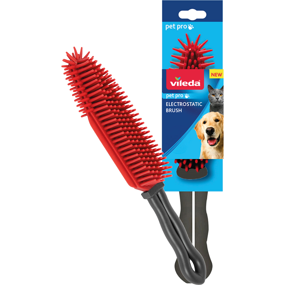 Perie electrostatica VILEDA Pet Pro, rosu