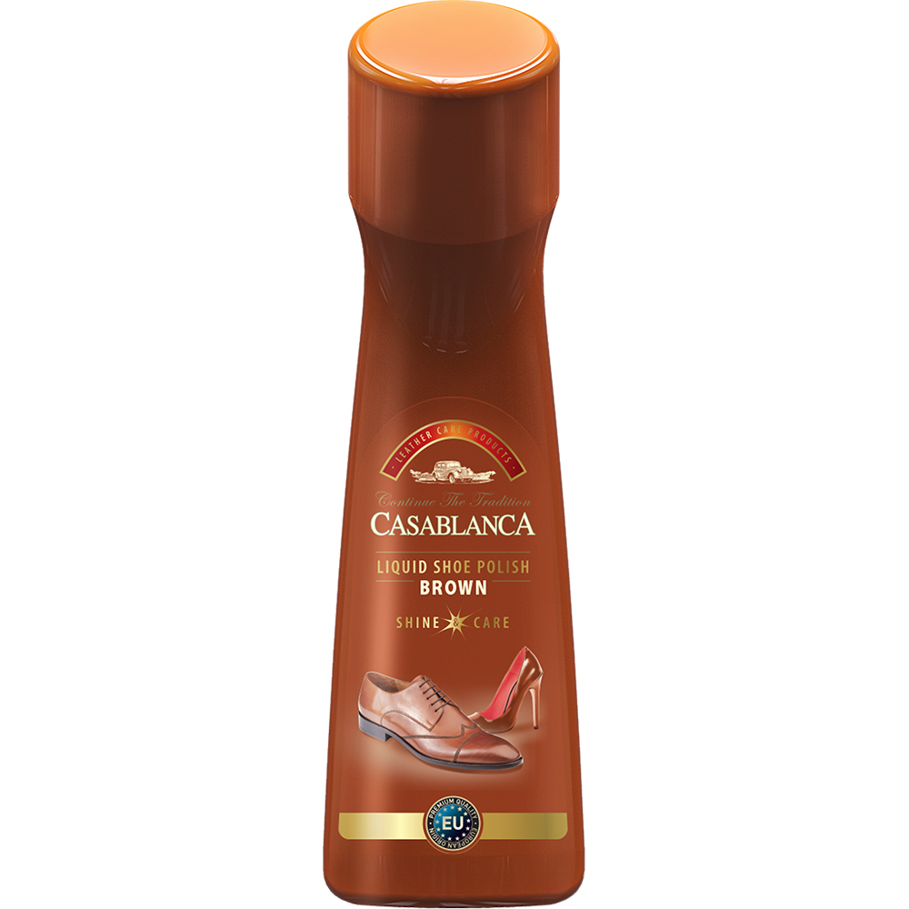 Solutie lichida pantofi CASABLANCA Shine & Care, maro, 75 ml