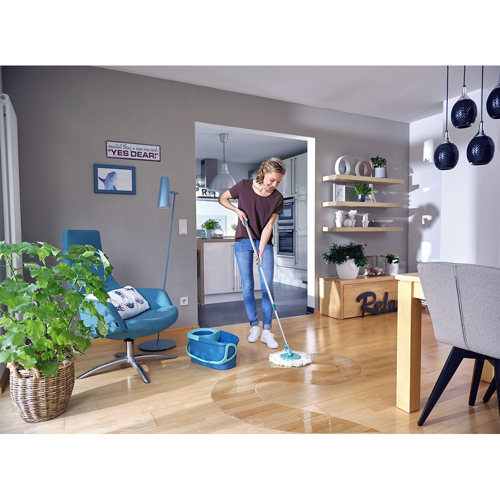 Set galeata cu storcator + mop + maner LEIFHEIT Ergo, verde