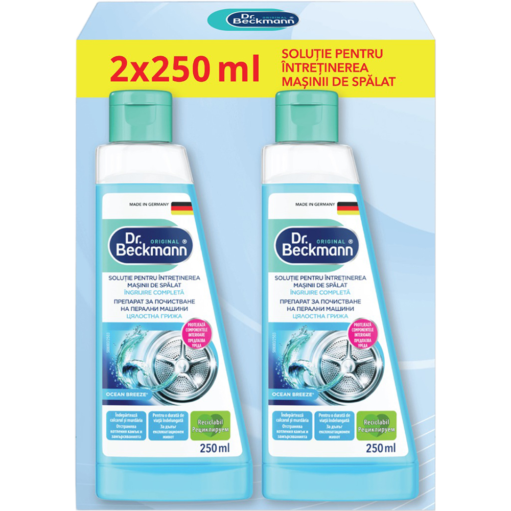 Solutie pentru curatarea masinii de spalat DR. BECKMANN, 2 x 250ml
