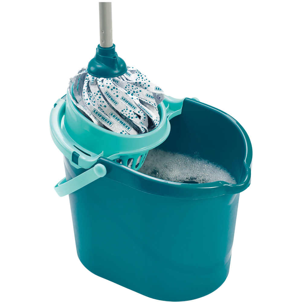 Set galeata cu storcator + mop + maner LEIFHEIT Classic, turcoaz