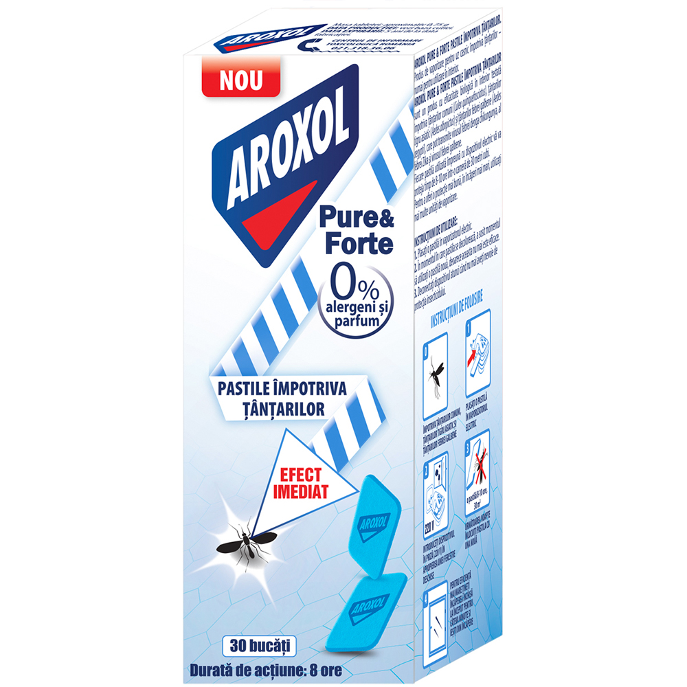 Rezerva pastile impotriva tantarilor AROXOL Pure & Forte, 30 buc