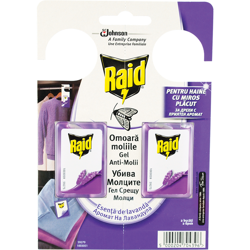 Gel anti-molii RAID Lavanda, 2 bucati