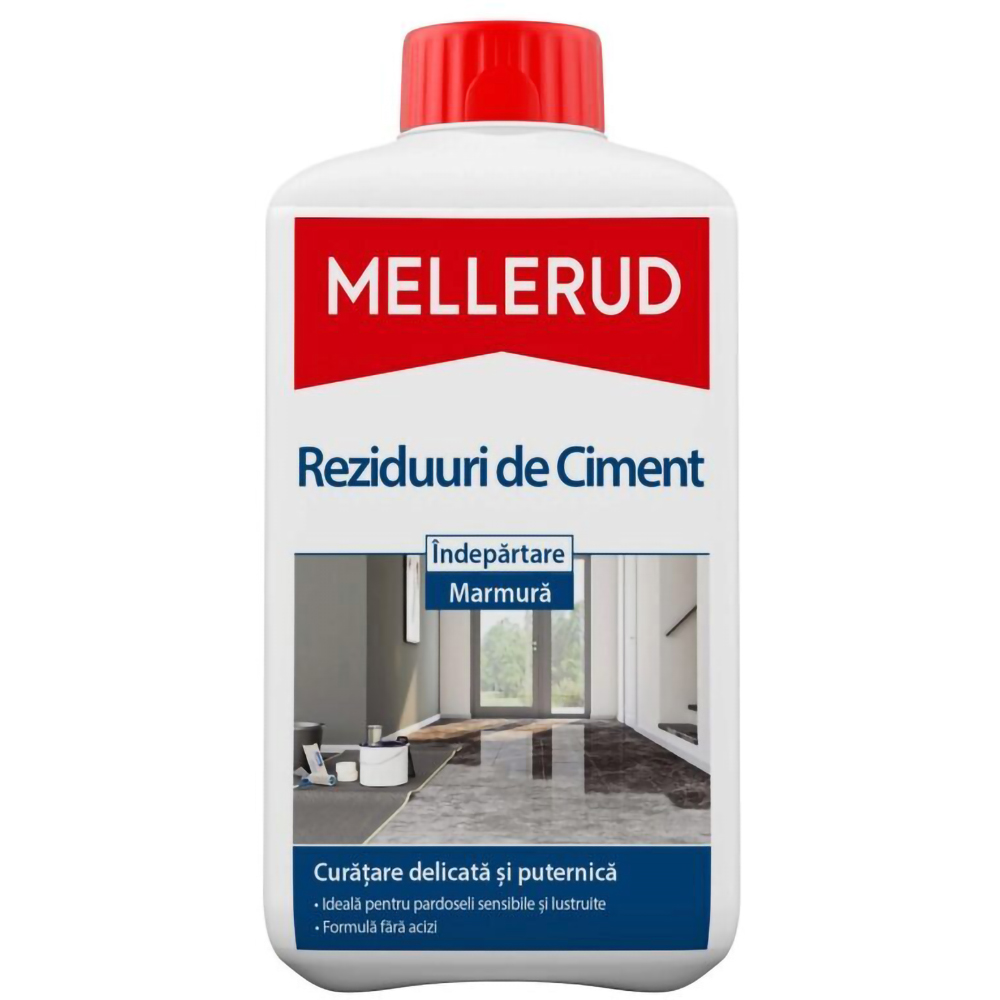 Solutie de curatare a urmelor de ciment de pe marmura si piatra MELLERUD, 1 l
