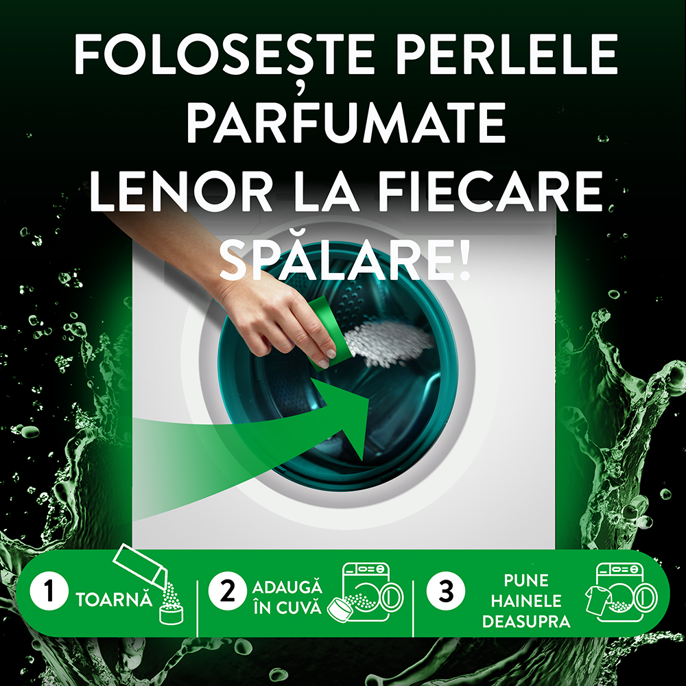 Perle parfumate LENOR Unstoppables, Scent of Ariel, 495 g, 40 spalari