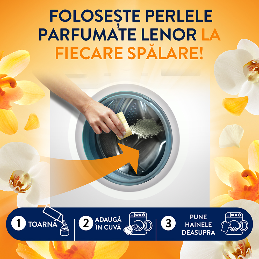 Perle parfumate LENOR Gold Orchid & Vanilla, 270 g, 22 spalari