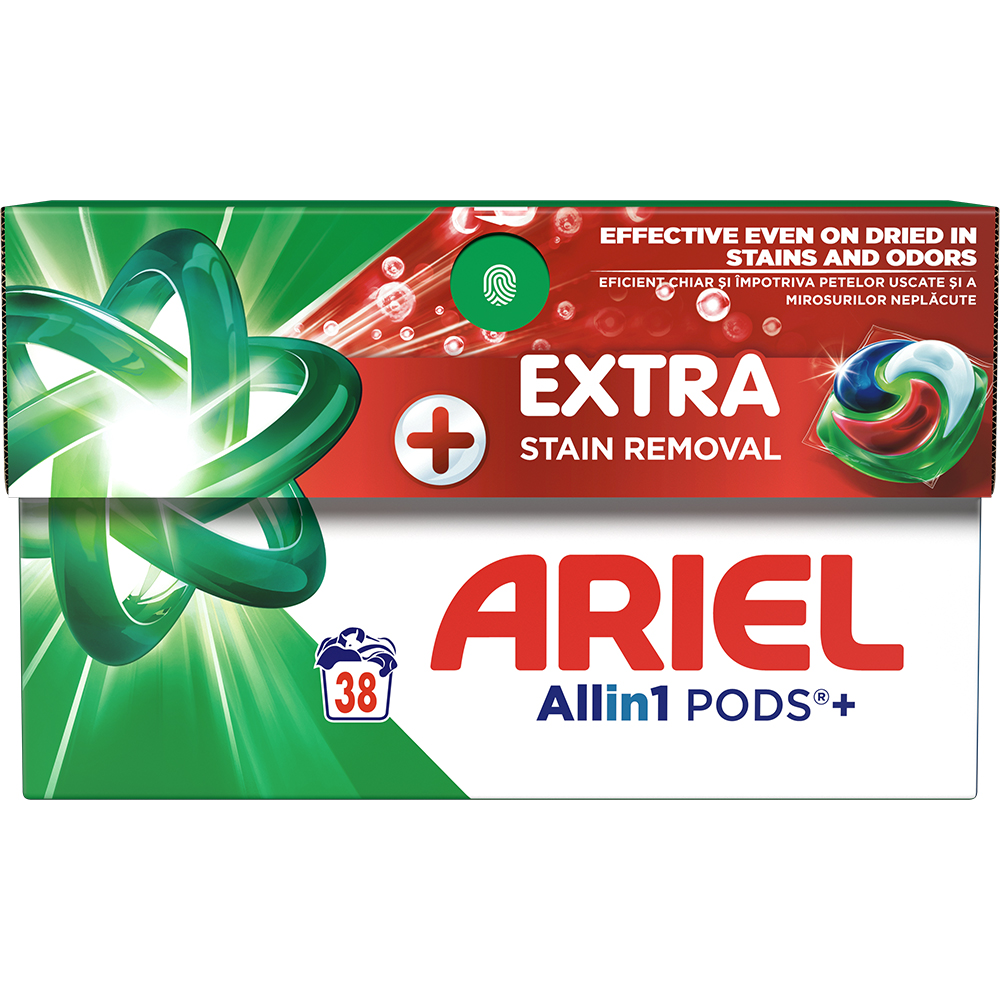 Detergent capsule ARIEL Allin1 PODS+ Extra Stain Removal,  38 spalari