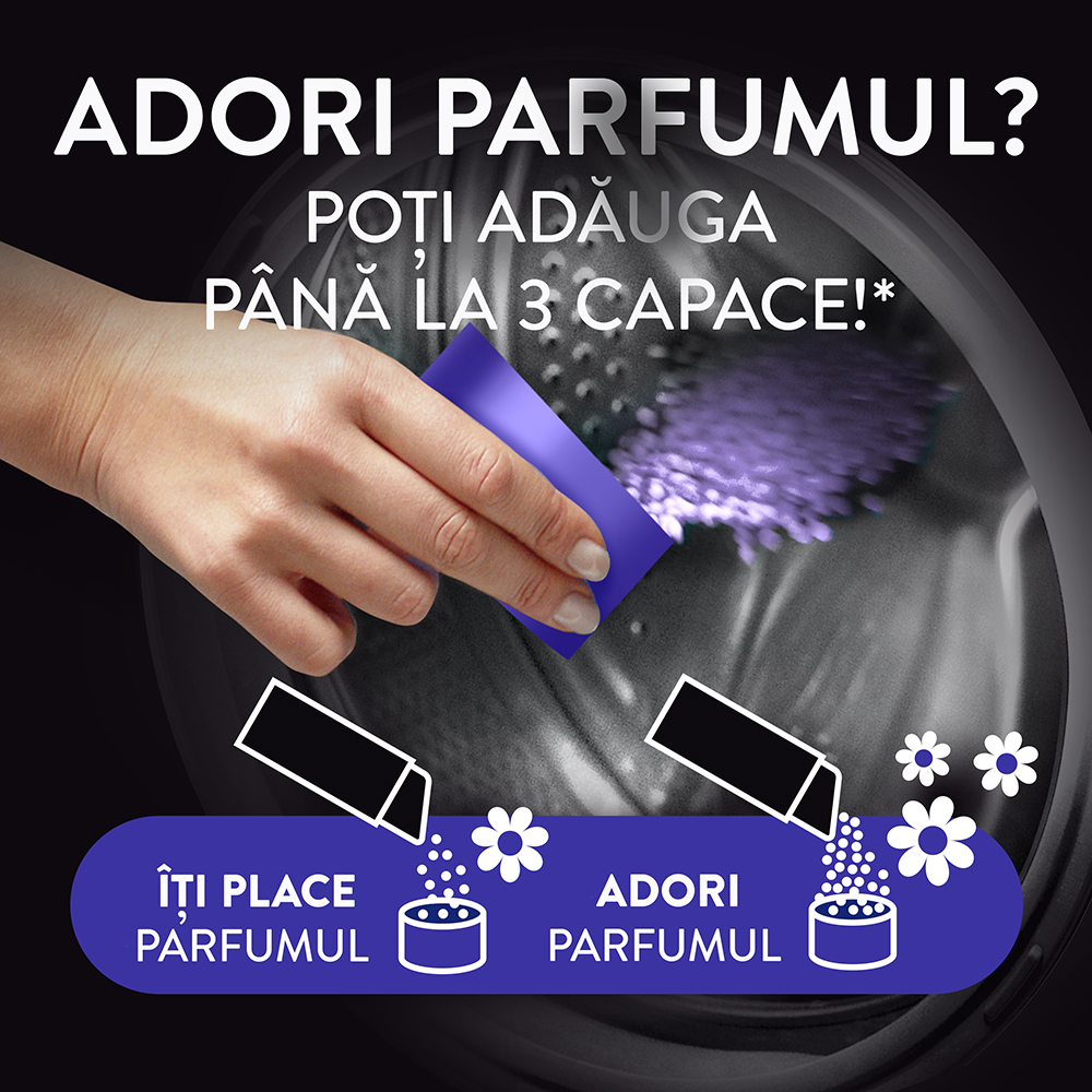 Perle parfumate LENOR Unstoppables, Violet Fresh, 270 g, 22 spalari