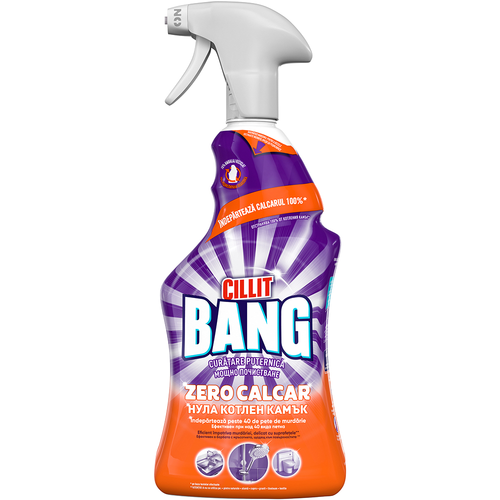 Detergent dezinfectat indepartare calcar CILLIT Bang, 750ml