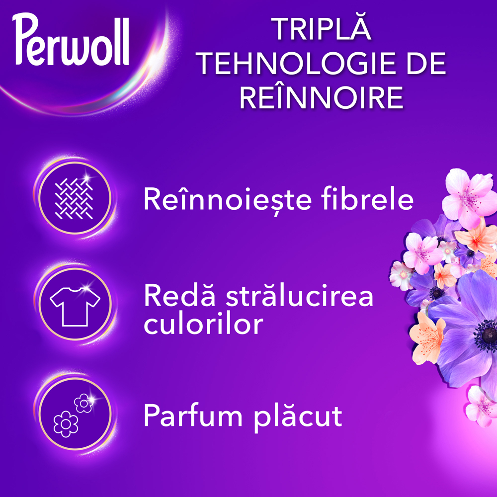 Detergent lichid PERWOLL Renew Dark Bloom, 4 l, 80 spalari