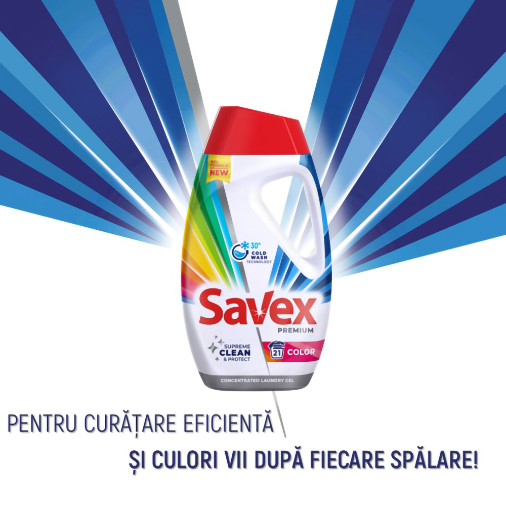 Detergent lichid SAVEX Premium Color, 2.7 l, 60 spalari