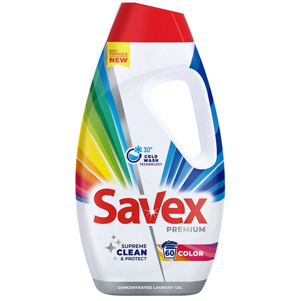 Detergent lichid SAVEX Premium Color, 2.7 l, 60 spalari