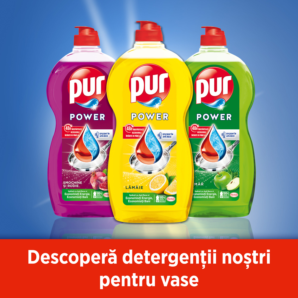 Detergent de vase PUR Power 5+ Apple, 750ml