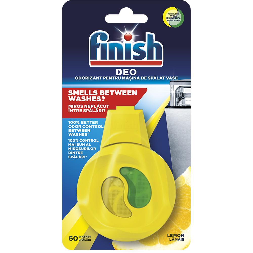 Odorizant pentru masina de spalat vase FINISH Deo Lemon & Lime, 60 spalari