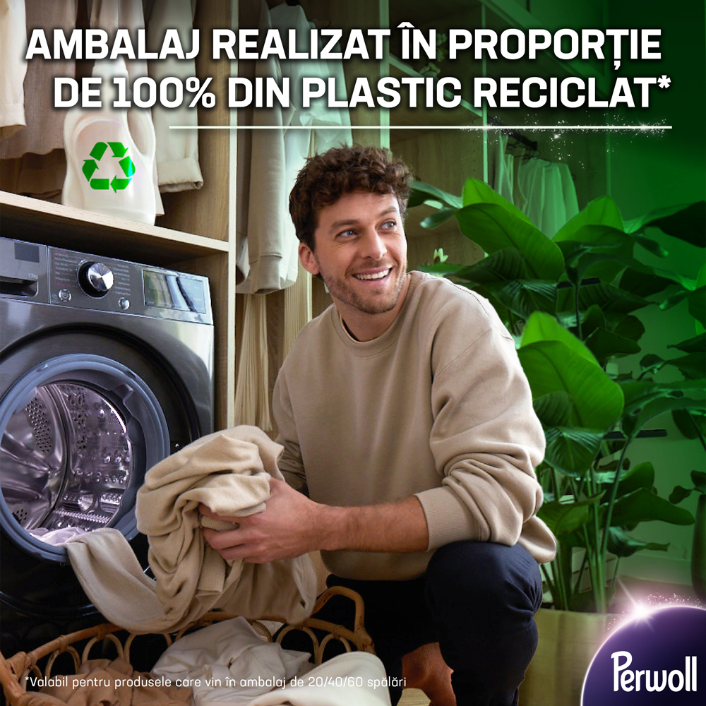Detergent lichid PERWOLL Renew, Light Colors & White, 3 l, 60 spalari