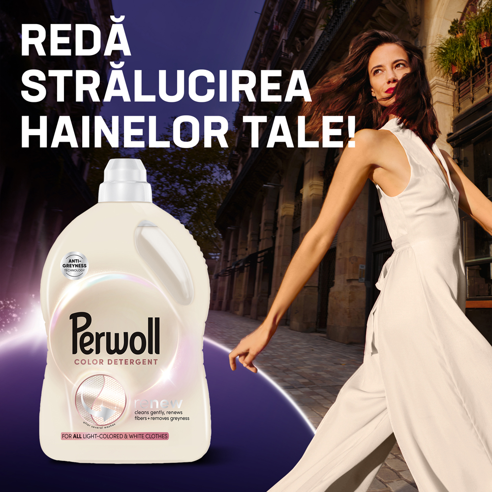 Detergent lichid PERWOLL Renew, Light Colors & White, 2 l, 40 spalari