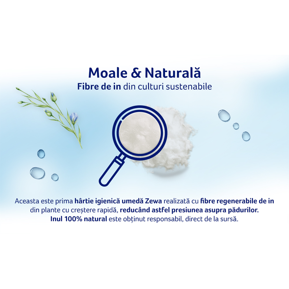 Hartie igienica umeda ZEWA Aloe Vera, 42 bucati