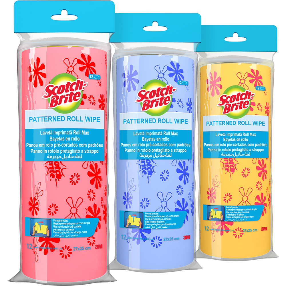 Laveta SCOTCH-BRITE MMLA0301, 12 bucati, diverse culori